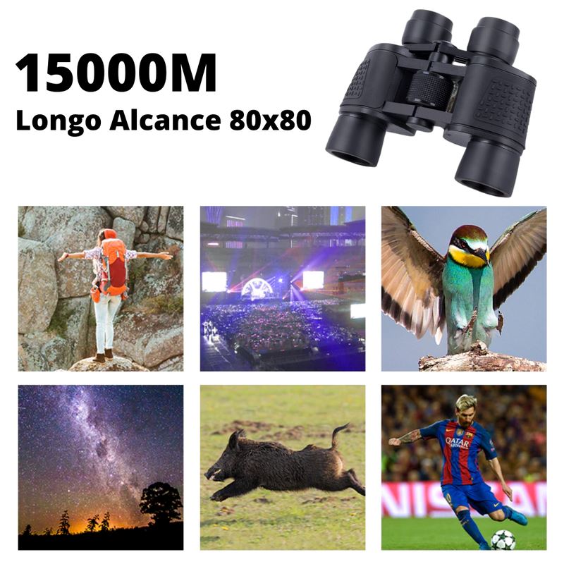 Binóculos Profissional HD 80x80 | Longo alcance & Visão Noturna POPLAR1560