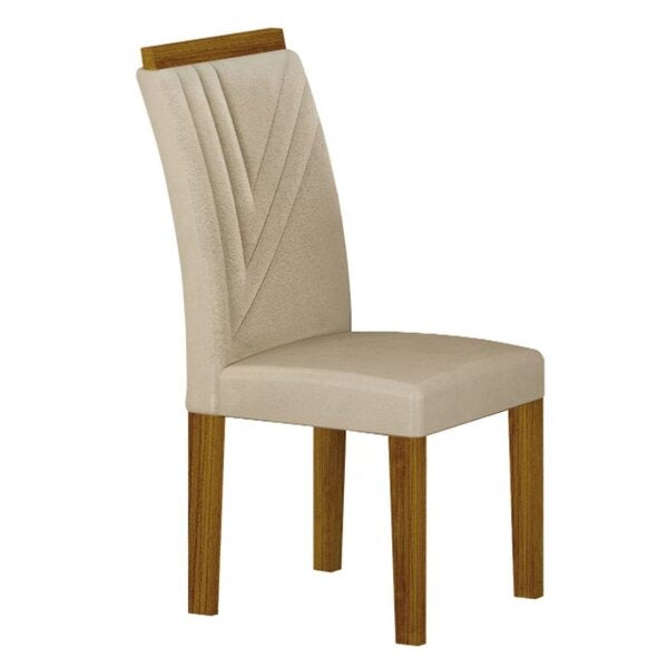 Conjunto Mesa de Jantar com 4 Cadeiras Estofadas