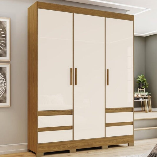 Guarda-Roupa Solteiro 3 Portas 4 Gavetas