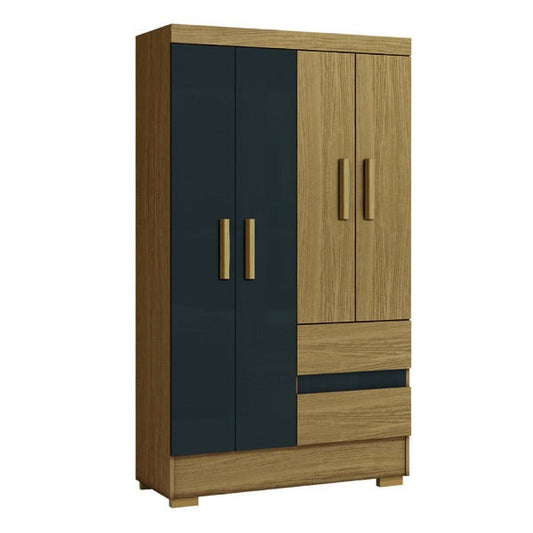 Guarda-Roupa Solteiro 4 Portas 2 Gavetas