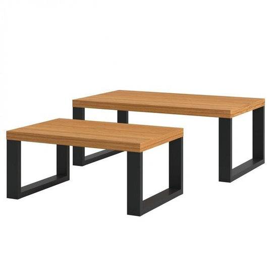 Conjunto Mesas de Centro Retangulares com Design Industrial