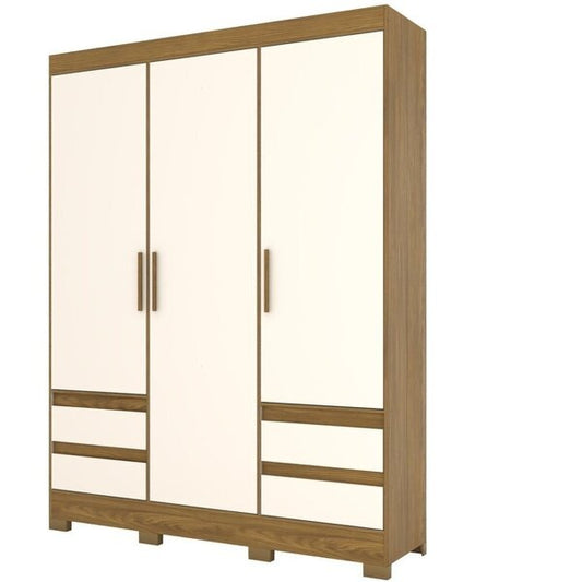 Guarda-Roupa Solteiro 3 Portas 4 Gavetas