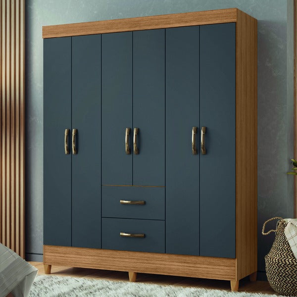 Guarda-Roupa Casal 6 Portas 2 Gavetas